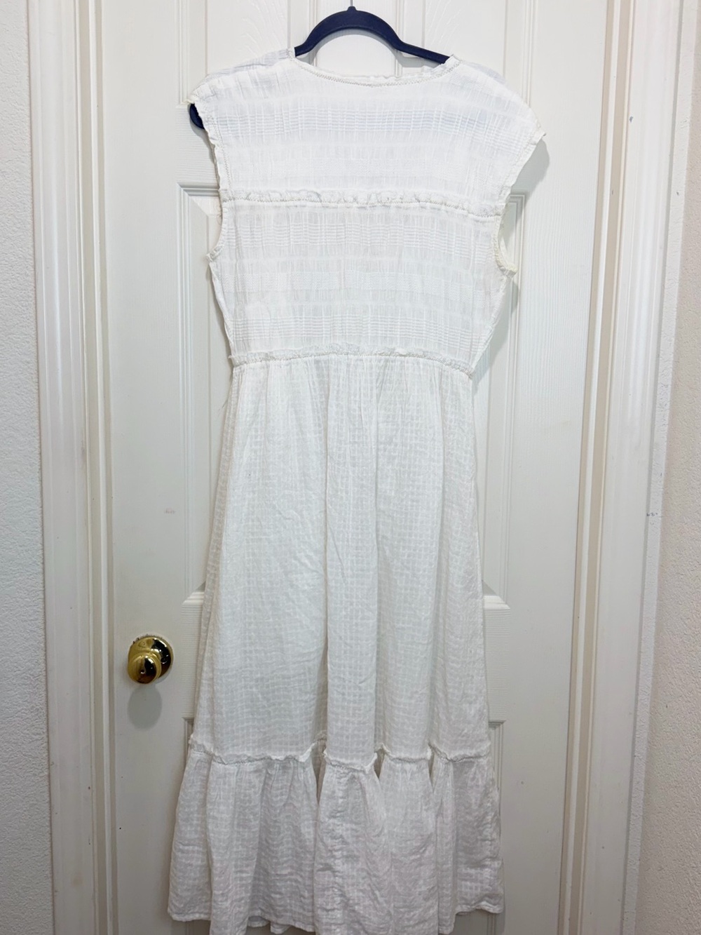 Free People Ethereal cottage Desert Dazed Midi dress maxi top ivory sz M - Picture 6 of 8